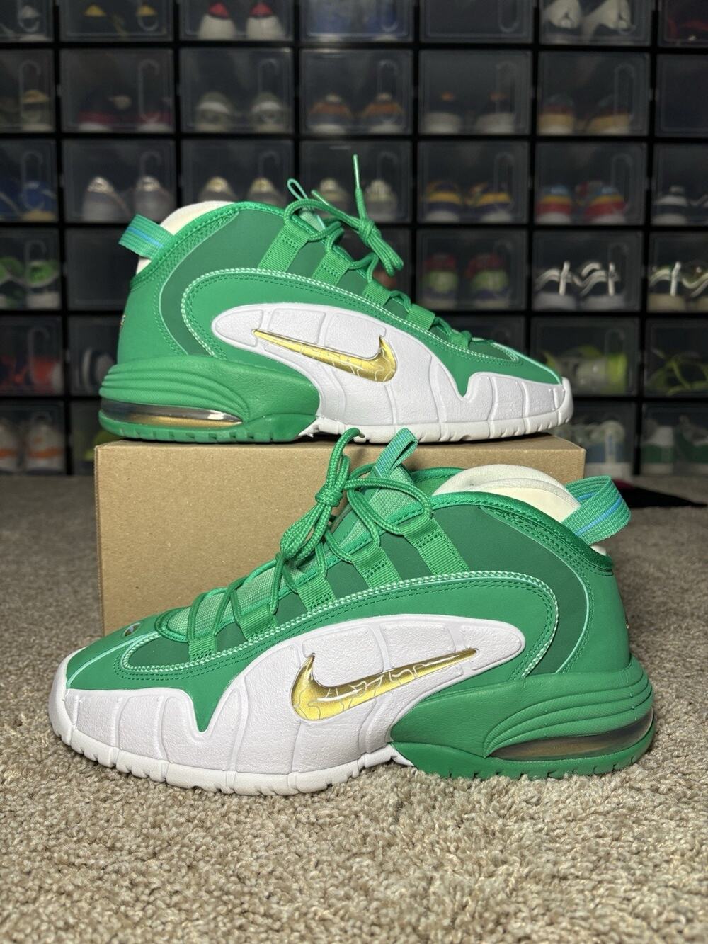 Nike Air Max Penny 1 Stadium Green Metallic Gold White 2023 - Sz 10 Mens